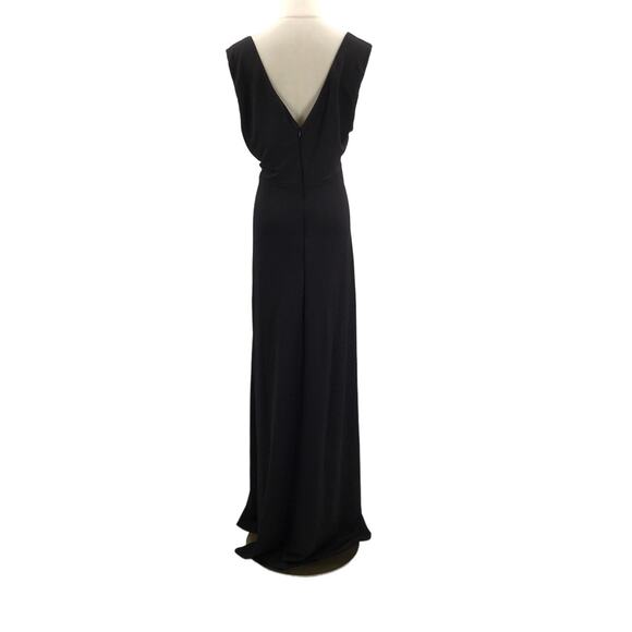 BIRDY GREY SZ 2X Black V-Neck Front-slit Sleeveless Shamin Maxi Dress NWT B117 - Picture 4 of 12